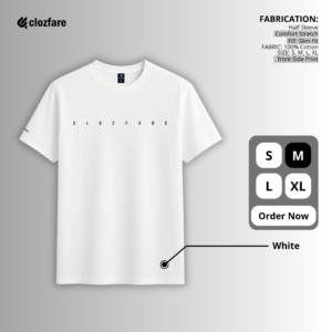 Premium Clozfare T shirt-White
