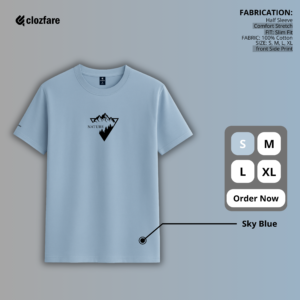 Premium Clozfare T shirt-Sky Blue