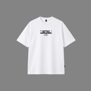Minimal Nature Graphic Drop Shoulder- (white)