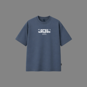 Minimal Nature Graphic Drop Shoulder- (Dust Blue)
