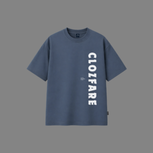 Clozfare Core Brand Drop Shoulder-(Dust Blue)