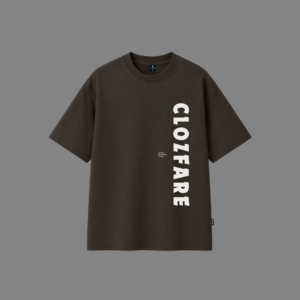 Clozfare Core Brand Drop Shoulder-(D Brown)