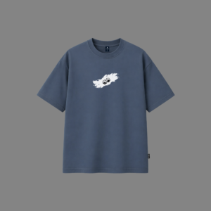 Dice Brushstroke Drop Shoulder-(Dust Blue)