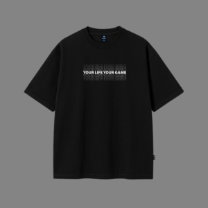 Echo Typography Drop Shoulder-(black)