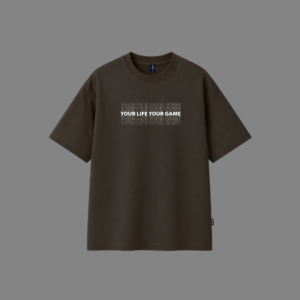 Echo Typography Drop Shoulder-(D Brown)