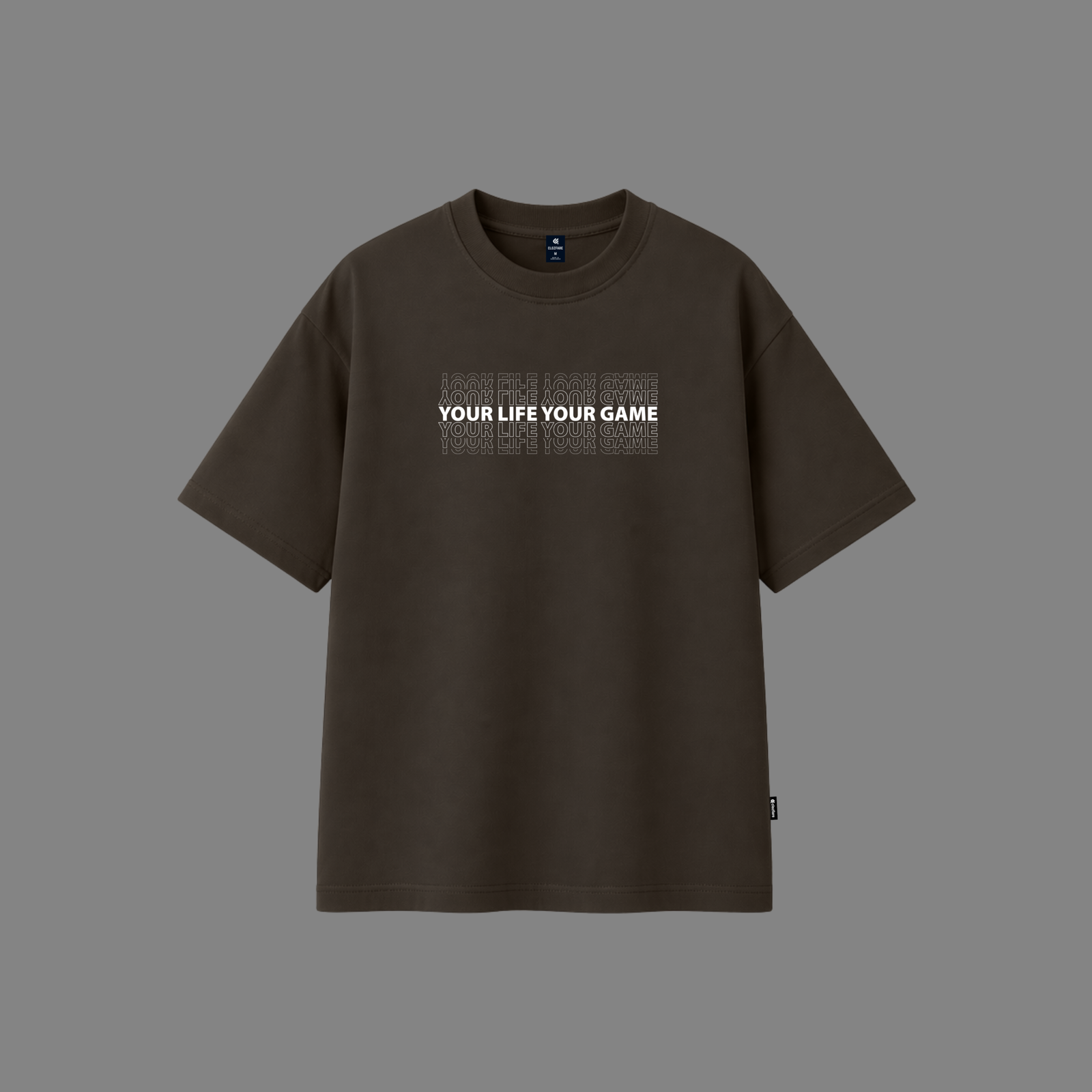 Echo Typography Drop Shoulder-(D Brown)