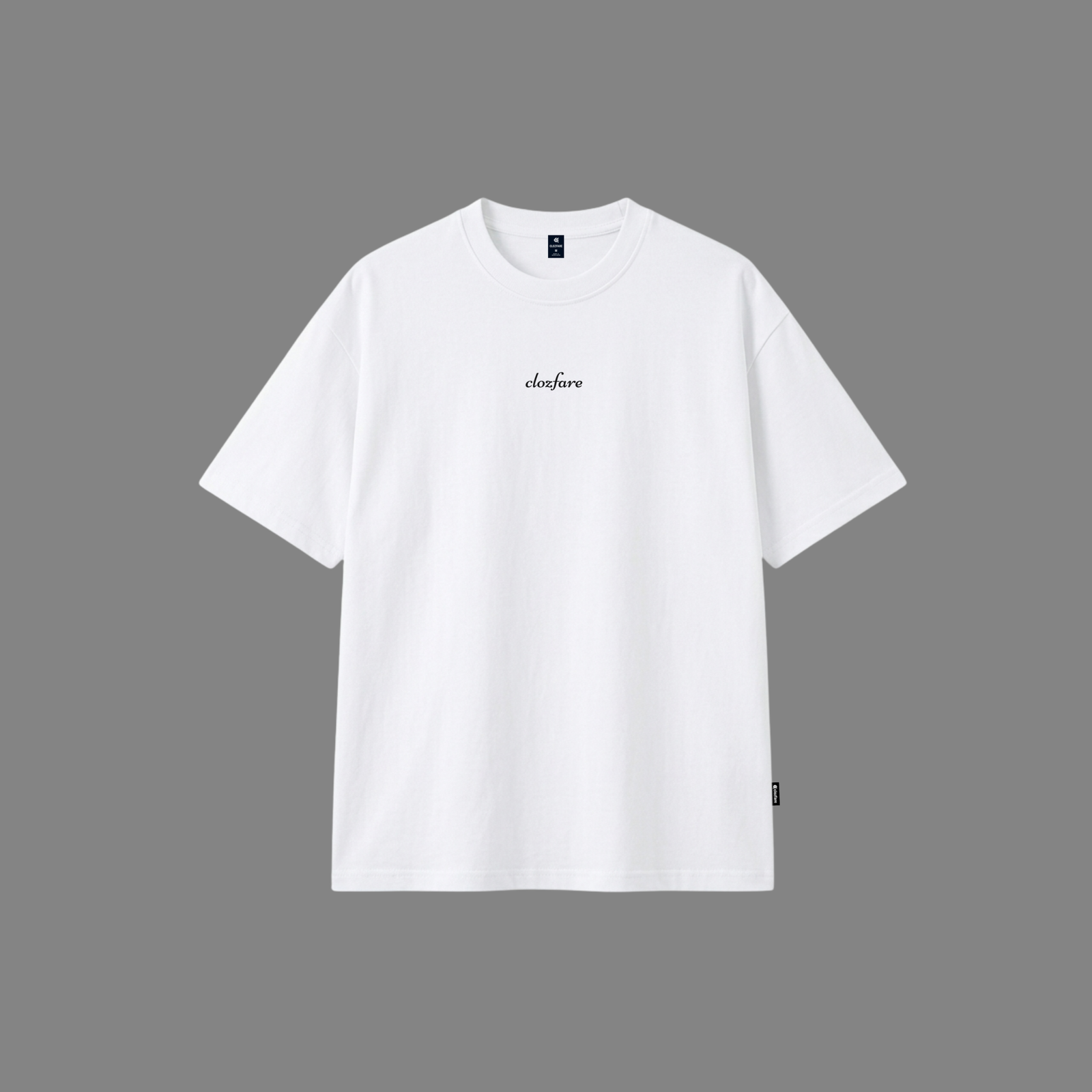 Minimal Signature Drop shoulder- (white)