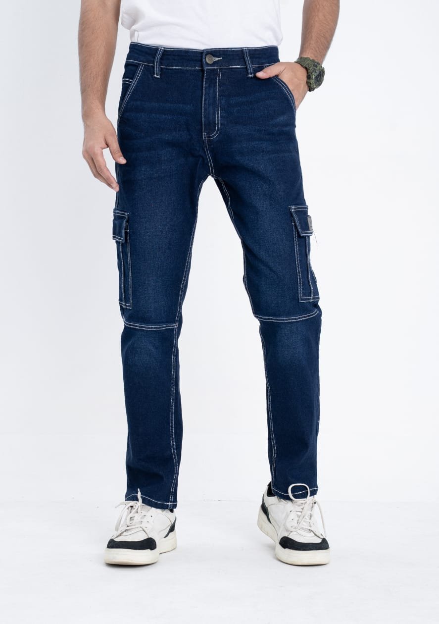 Clozfare Denim Cargo Pant Navy Color
