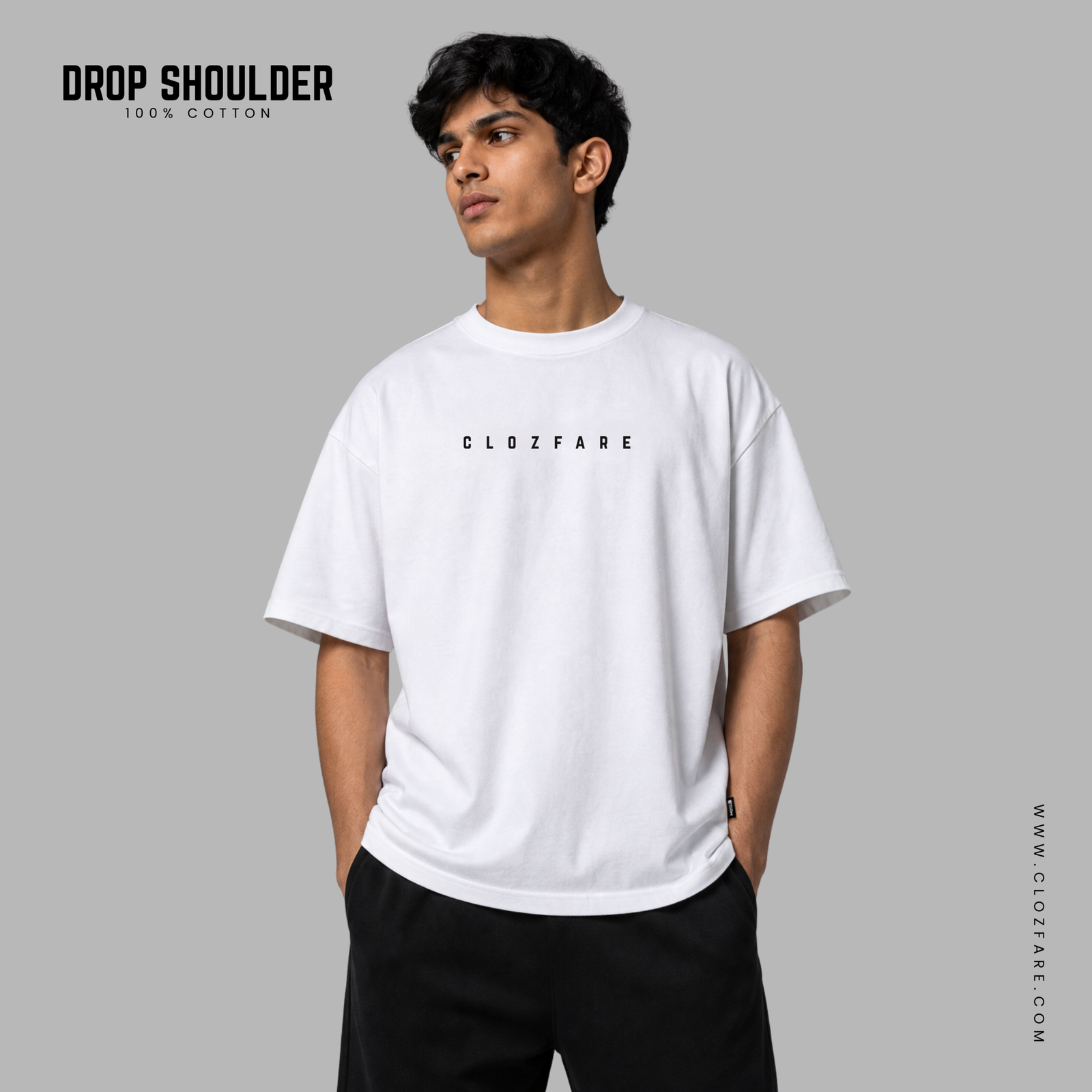 Drop Shoulder Minimal Edition (White)